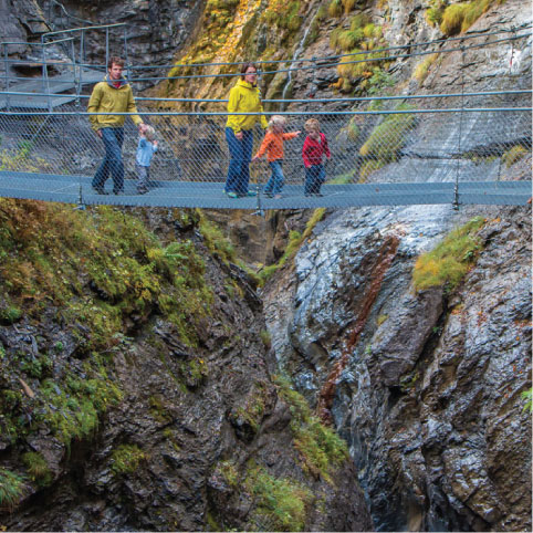 Thermalquellensteg durch die Dalaschlucht